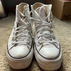 White Platform Converse